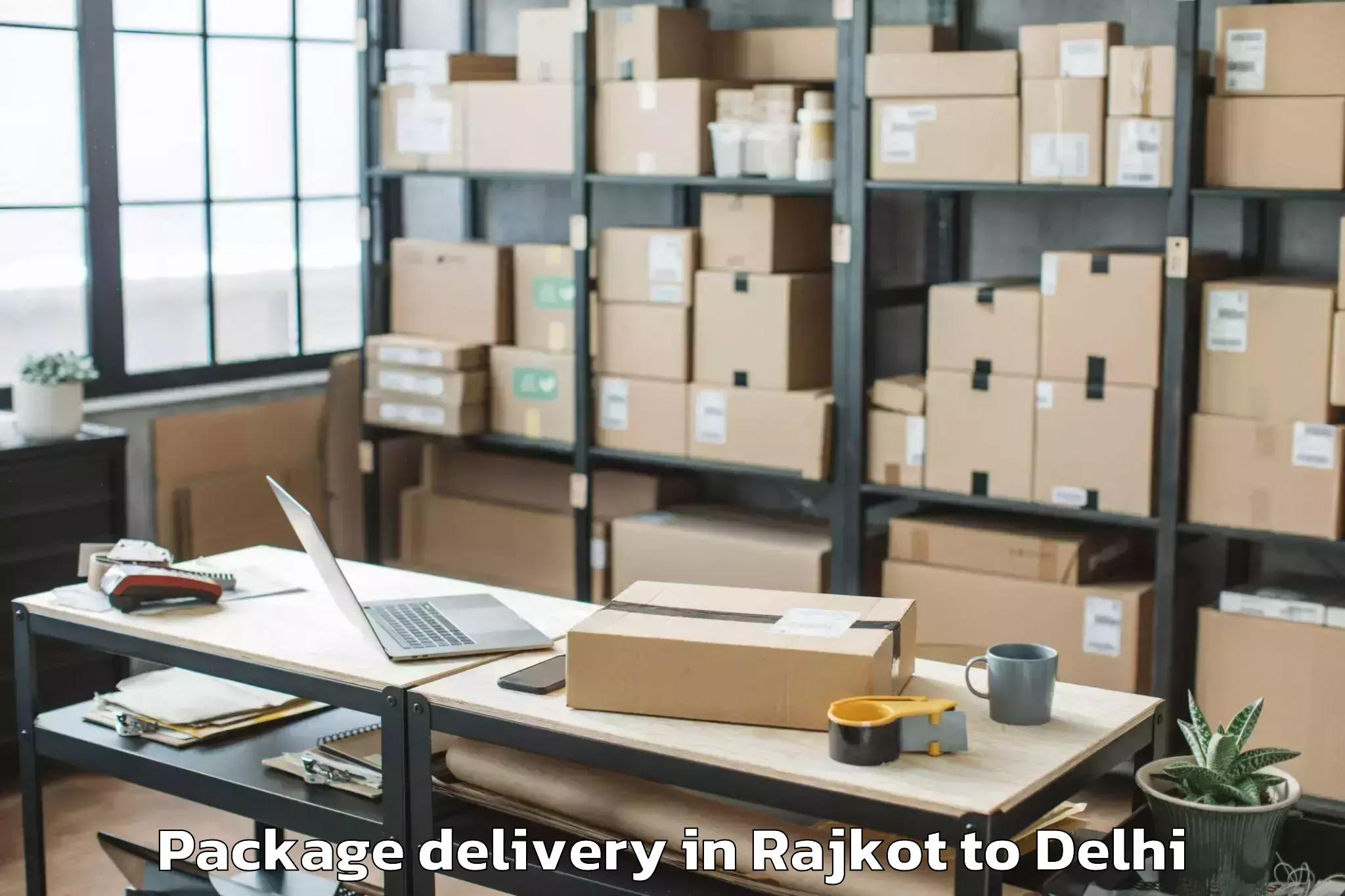 Affordable Rajkot to Unity One Janakpuri Mall Package Delivery